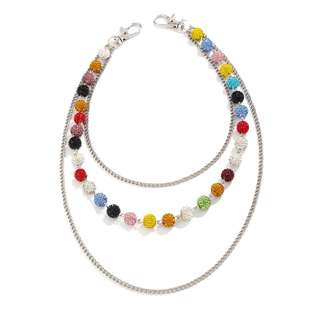 Zinc Zinc Zinc Alloy Punk Belt Chain Jeans Chain Pants Chain Colorful Rhinestone Bead Waist Chain Steet Style B
Zinc Zinc Zinc Alloy Punk Belt Chain Jeans Chain Pants Chain Colorful Rhinestone Bead Waist Chain Steet Style B