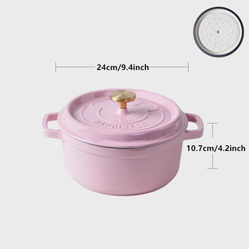 24cm Cast Iron Dutch Oven Binaural Enamel Pot for Bake Bread and Casserole Dish Braising With Lid Kitchen Nonstick Braised Pot
24cm Cast Iron Dutch Oven Binaural Enamel Pot for Bake Bread and Casserole Dish Braising With Lid Kitchen Nonstick Braised Pot