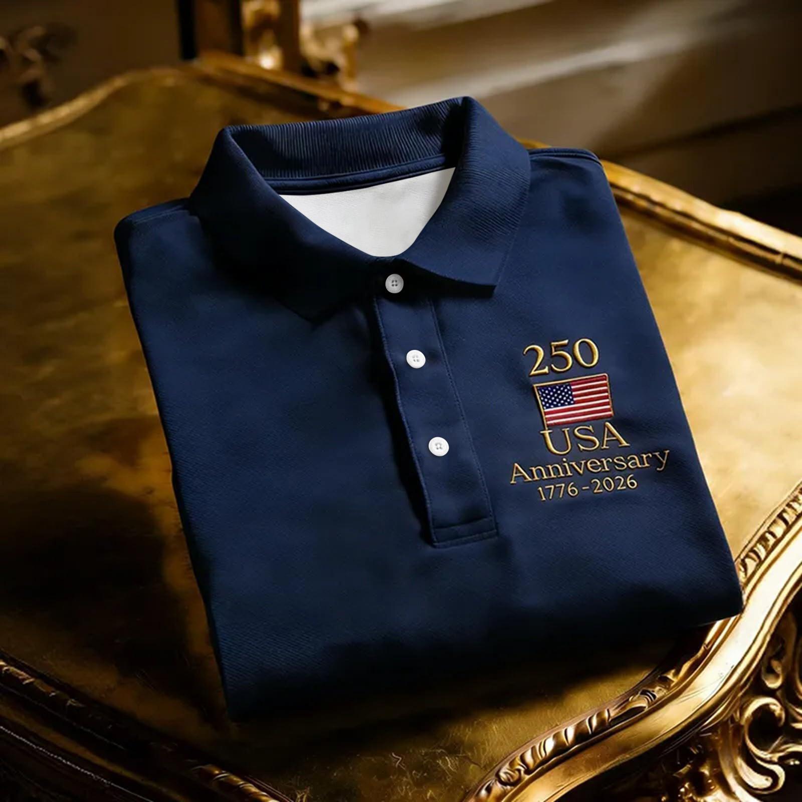 Men s Casual Polo Shirt USA Anniversary 1776-2026 Printed Short Sleeve Collared Shirt Lightweight Breathable Fabric Comfortable Fit M синий
Men s Casual Polo Shirt USA Anniversary 1776-2026 Printed Short Sleeve Collared Shirt Lightweight Breathable Fabric Comfortable Fit M синий