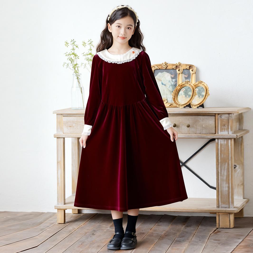 Бархатное платье с кружевным воротником Осень/Зима: Французский стиль, длинный свободный крой для повседневной носки или китайского Нового года 165 cm
Бархатное платье с кружевным воротником Осень/Зима: Французский стиль, длинный свободный крой для повседневной носки или китайского Нового года 165 cm