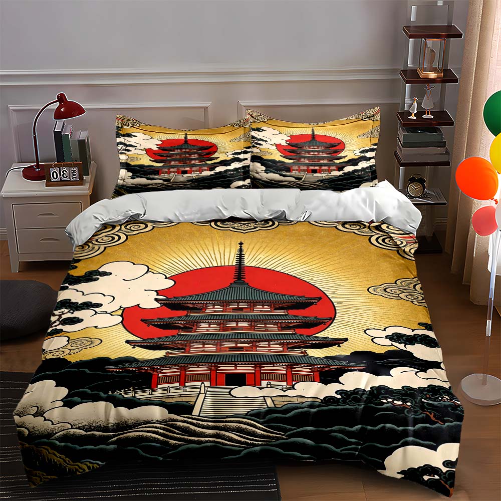 Pagoda, sunset, clouds. Bedding Duvet cover sets Duvet covers Pillowcases gifts (1 * Duvet Cover 2 * Pillowcases, without duvet insert) 135x200cm
Pagoda, sunset, clouds. Bedding Duvet cover sets Duvet covers Pillowcases gifts (1 * Duvet Cover 2 * Pillowcases, without duvet insert) 135x200cm