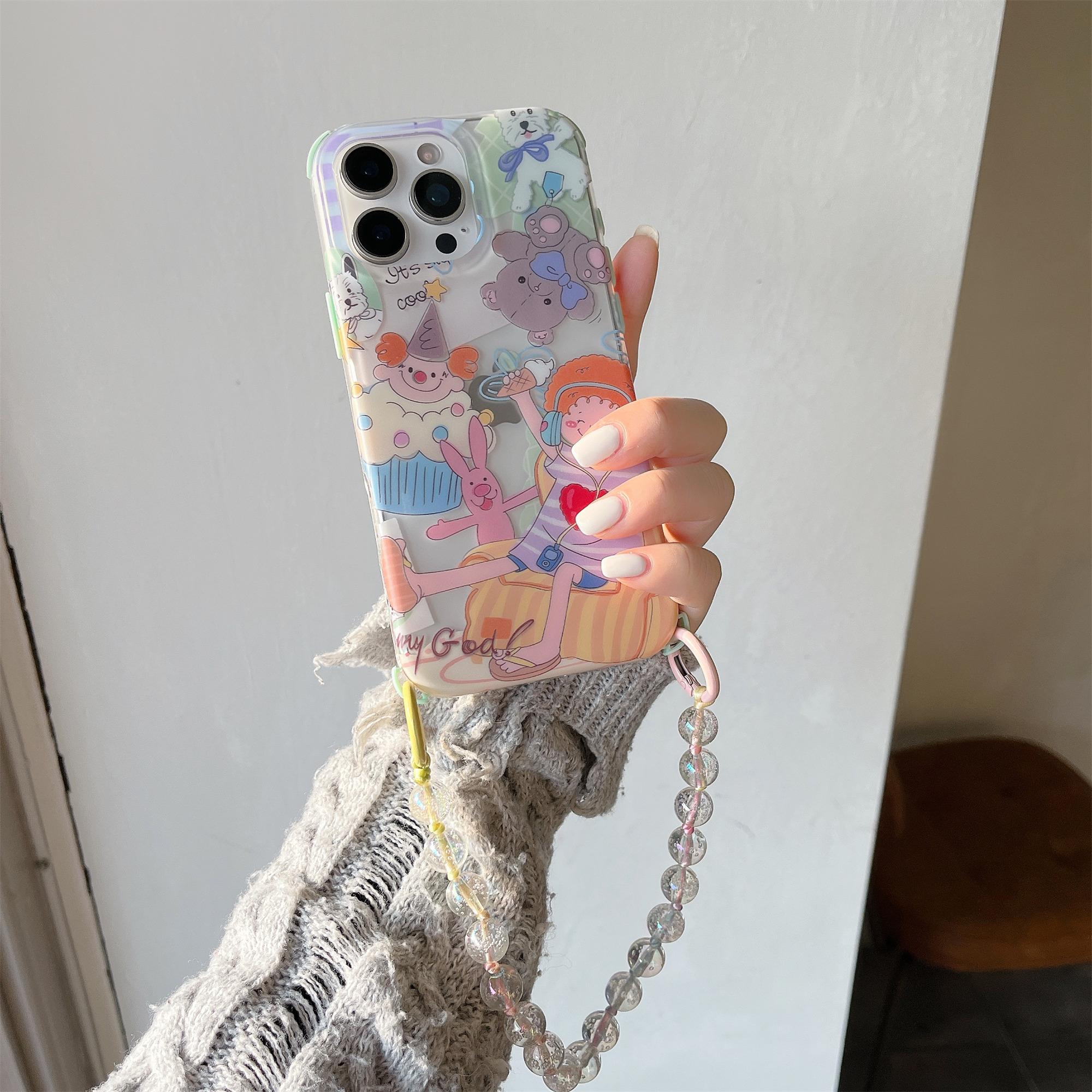 For iPhone 15 Pro Case IMD Cute Music Girl TPU Phone Cover with Beaded Strap As Shown A
For iPhone 15 Pro Case IMD Cute Music Girl TPU Phone Cover with Beaded Strap As Shown A