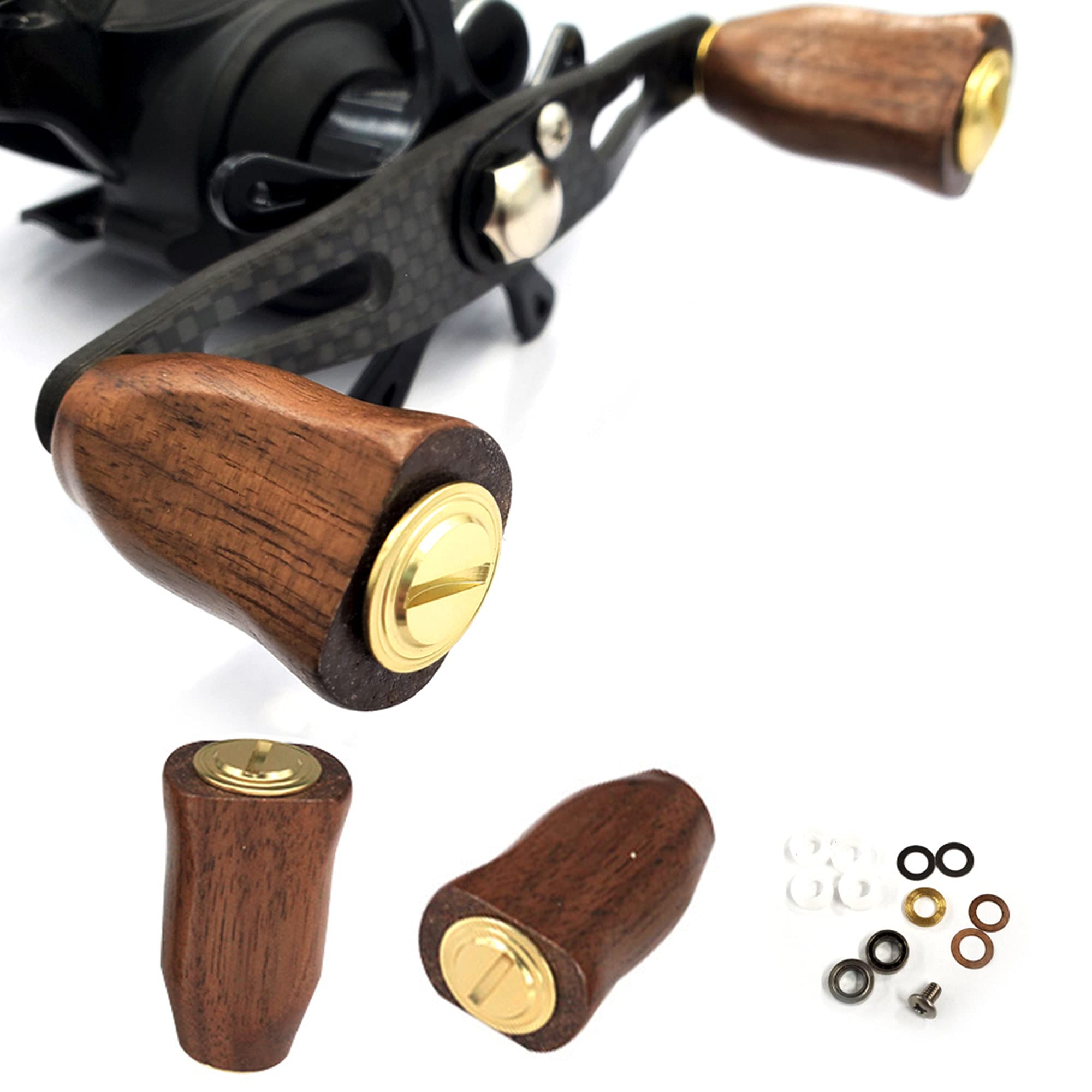 VISPREA Wooden Knob Power Reel Handle Knob Compatible with Shimano Daiwa Bait Reel Fishing Reel Handle Ball Replacement with Screw YU137 B Walnut
VISPREA Wooden Knob Power Reel Handle Knob Compatible with Shimano Daiwa Bait Reel Fishing Reel Handle Ball Replacement with Screw YU137 B Walnut