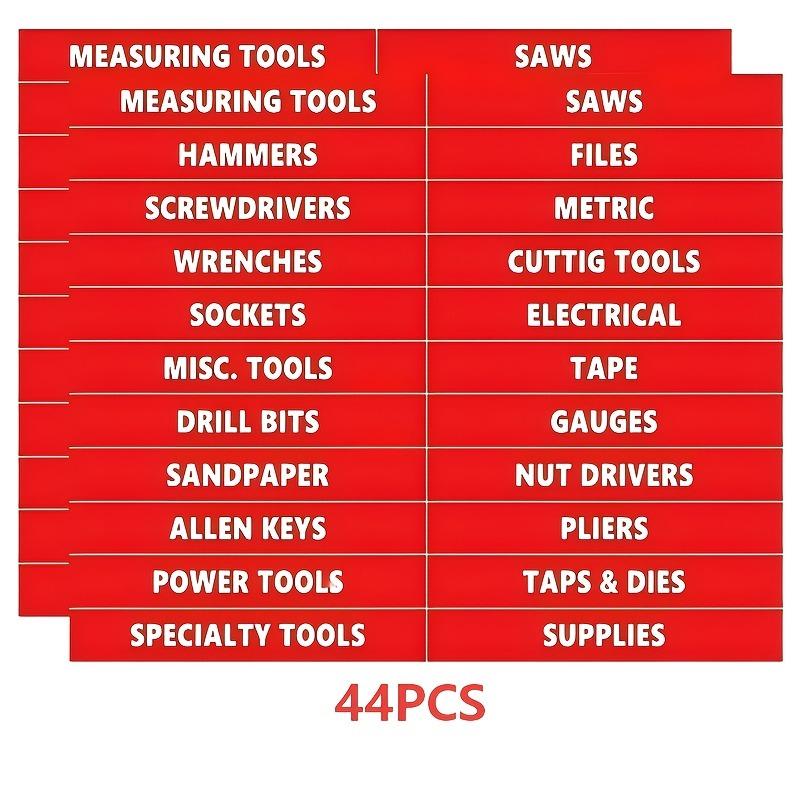 44 Pieces, 2 toolbox organization labels 44pcs червоний
44 Pieces, 2 toolbox organization labels 44pcs червоний
