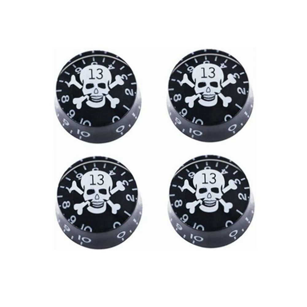 4 Pcs Skull Electric Guitar Knobs Guitar Speed Control Volume Tone Knobs Potentiometer Knob for LP SG TL ST Style Guitar
4 Pcs Skull Electric Guitar Knobs Guitar Speed Control Volume Tone Knobs Potentiometer Knob for LP SG TL ST Style Guitar