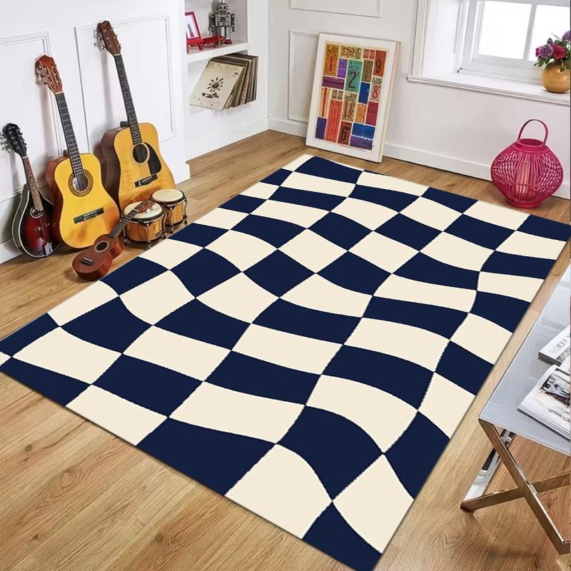 Area Rug Floor Carpet Mat Optical Illusion Wavy Checkerboard Print Non-Slip Washable in Brown Green Red for Modern Home Decor 40X60cm
Area Rug Floor Carpet Mat Optical Illusion Wavy Checkerboard Print Non-Slip Washable in Brown Green Red for Modern Home Decor 40X60cm