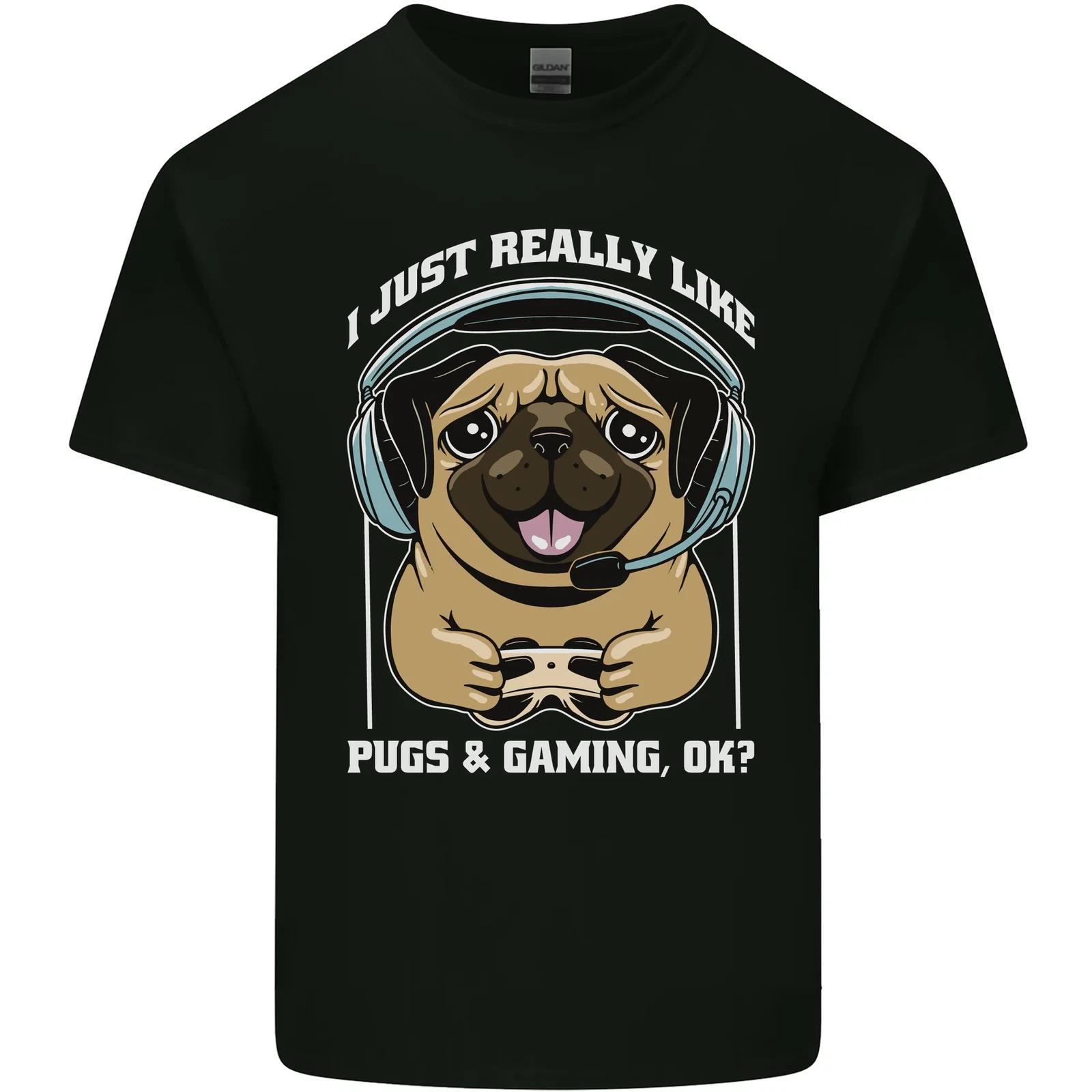 Love Pugs and Gaming Gamer Kids T-Shirt Childrens S
Love Pugs and Gaming Gamer Kids T-Shirt Childrens S