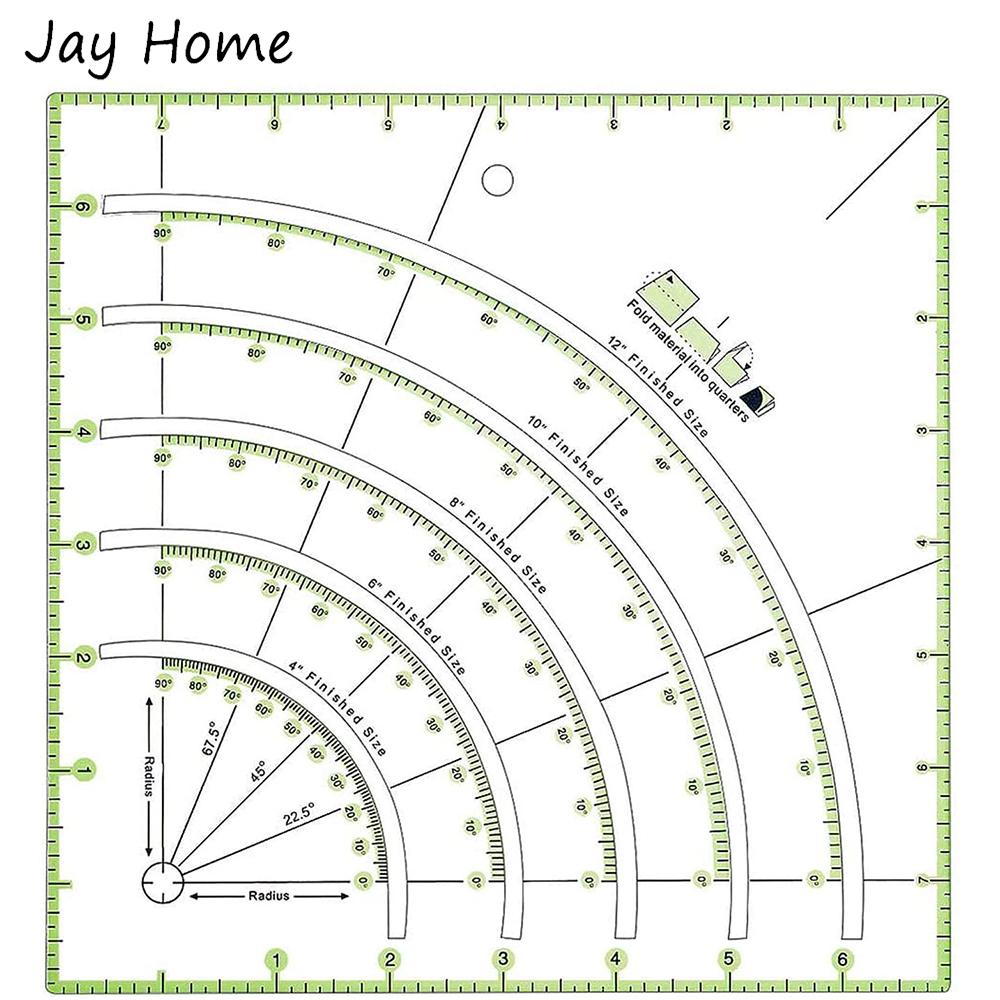 8 x 8 Multifunctional Cutting Patchwork Ruler Arcs & Fans Quilt Circle Cutter Ruler Sewing Craft Tools Fabric Quilting Ruler
8 x 8 Multifunctional Cutting Patchwork Ruler Arcs & Fans Quilt Circle Cutter Ruler Sewing Craft Tools Fabric Quilting Ruler