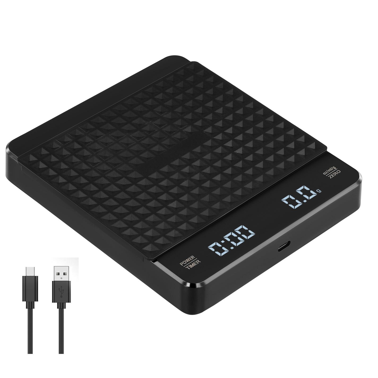 Kitchen Coffee Scale with Timer Rechargeable Digital Scale 0.1g High Precision 3 Modes Drip Espresso Scale Barista Gift
Kitchen Coffee Scale with Timer Rechargeable Digital Scale 0.1g High Precision 3 Modes Drip Espresso Scale Barista Gift