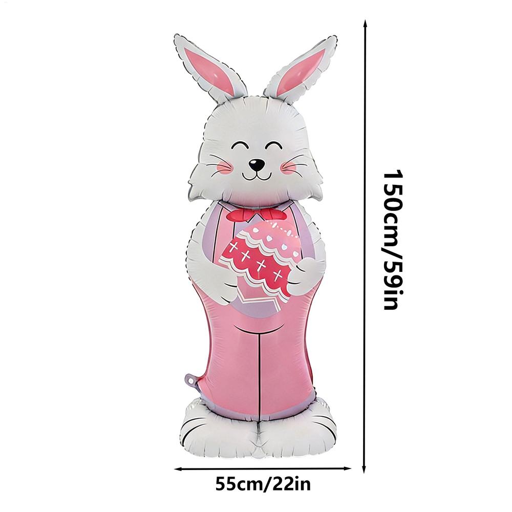 59 inch Standing Easter Bunny Balloon Cute Aluminum Foil Funny Spring Balloons Easter Decor for Outdoor Garden Yard Porch Patio
59 inch Standing Easter Bunny Balloon Cute Aluminum Foil Funny Spring Balloons Easter Decor for Outdoor Garden Yard Porch Patio