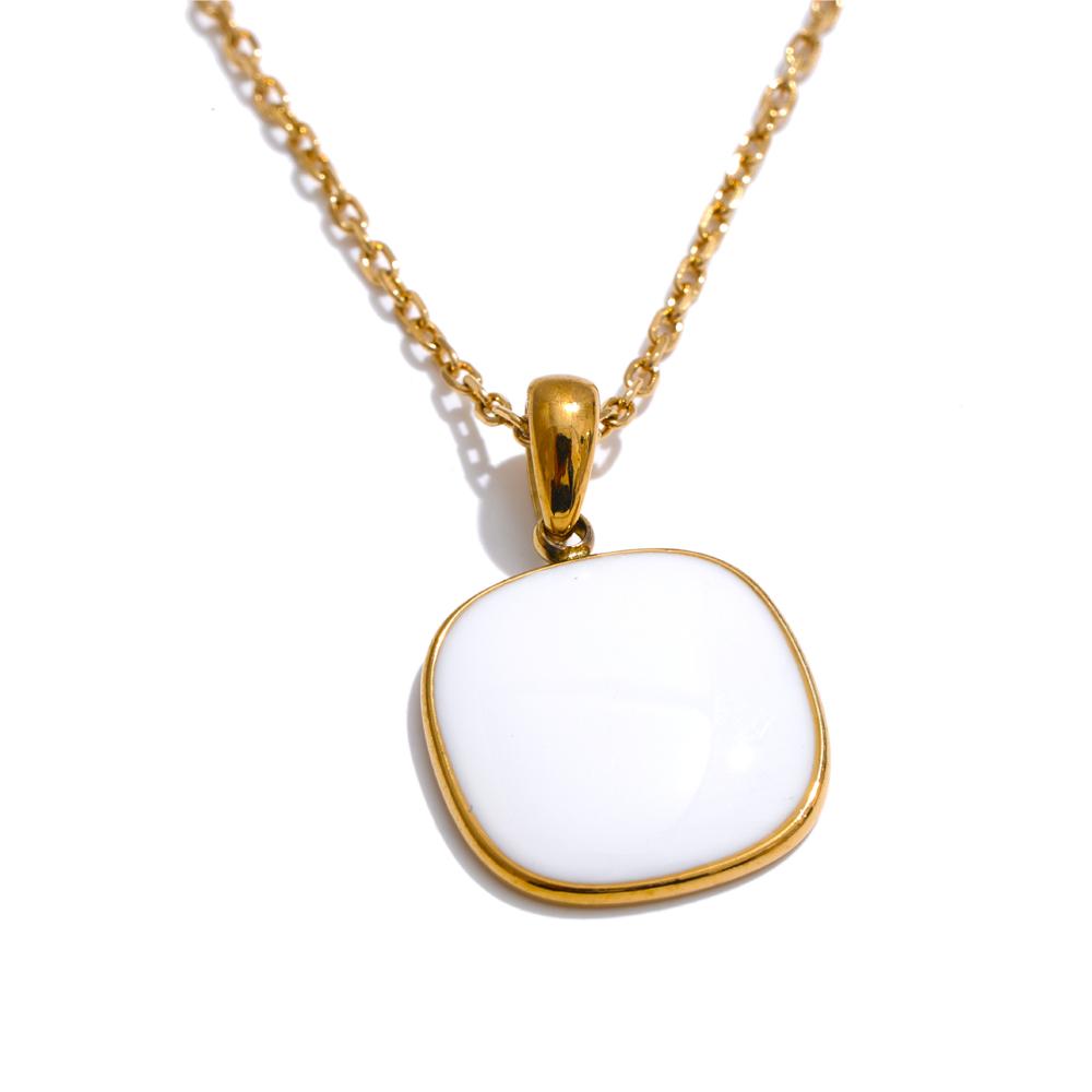 Yhpup Candy Color Sweet Square Pendant Necklace Stainless Steel Gold Color PVD Plated Basic Fashion Jewelry for Women for Girl
Yhpup Candy Color Sweet Square Pendant Necklace Stainless Steel Gold Color PVD Plated Basic Fashion Jewelry for Women for Girl