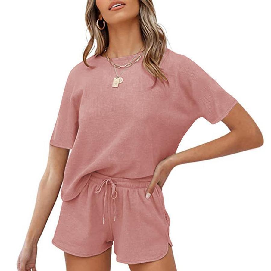 New Summer Women s Short Sleeve Home Clothes Set Pure Color Casual Checkered Two-Piece Outfit XXL
New Summer Women s Short Sleeve Home Clothes Set Pure Color Casual Checkered Two-Piece Outfit XXL