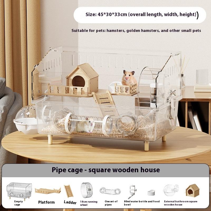 Spacious Clear Acrylic Hamster Cage with Accessories Gerbil Mouse Habitat Small Pet Supplies Rodent Home for Hamsters
Spacious Clear Acrylic Hamster Cage with Accessories Gerbil Mouse Habitat Small Pet Supplies Rodent Home for Hamsters