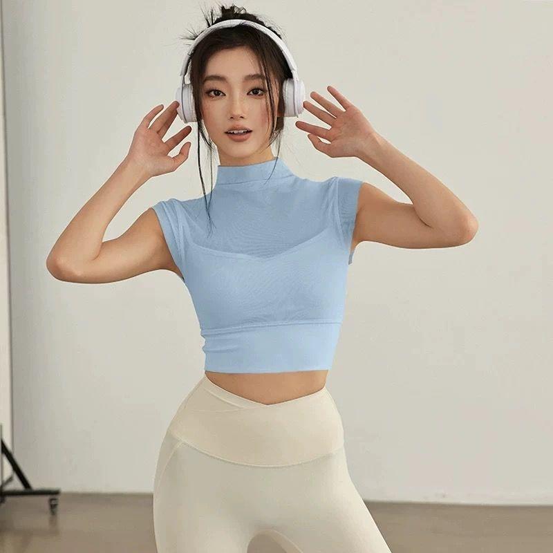 Женская одежда для йоги, беговая, быстросохнущая, цельный топ-бра, спортивный жилет, быстросохнущий фитнес-топ, сексуальный сетчатый пояс, нагрудные вкладыши, рукав «летучая мышь» Light Blue M
Женская одежда для йоги, беговая, быстросохнущая, цельный топ-бра, спортивный жилет, быстросохнущий фитнес-топ, сексуальный сетчатый пояс, нагрудные вкладыши, рукав «летучая мышь» Light Blue M