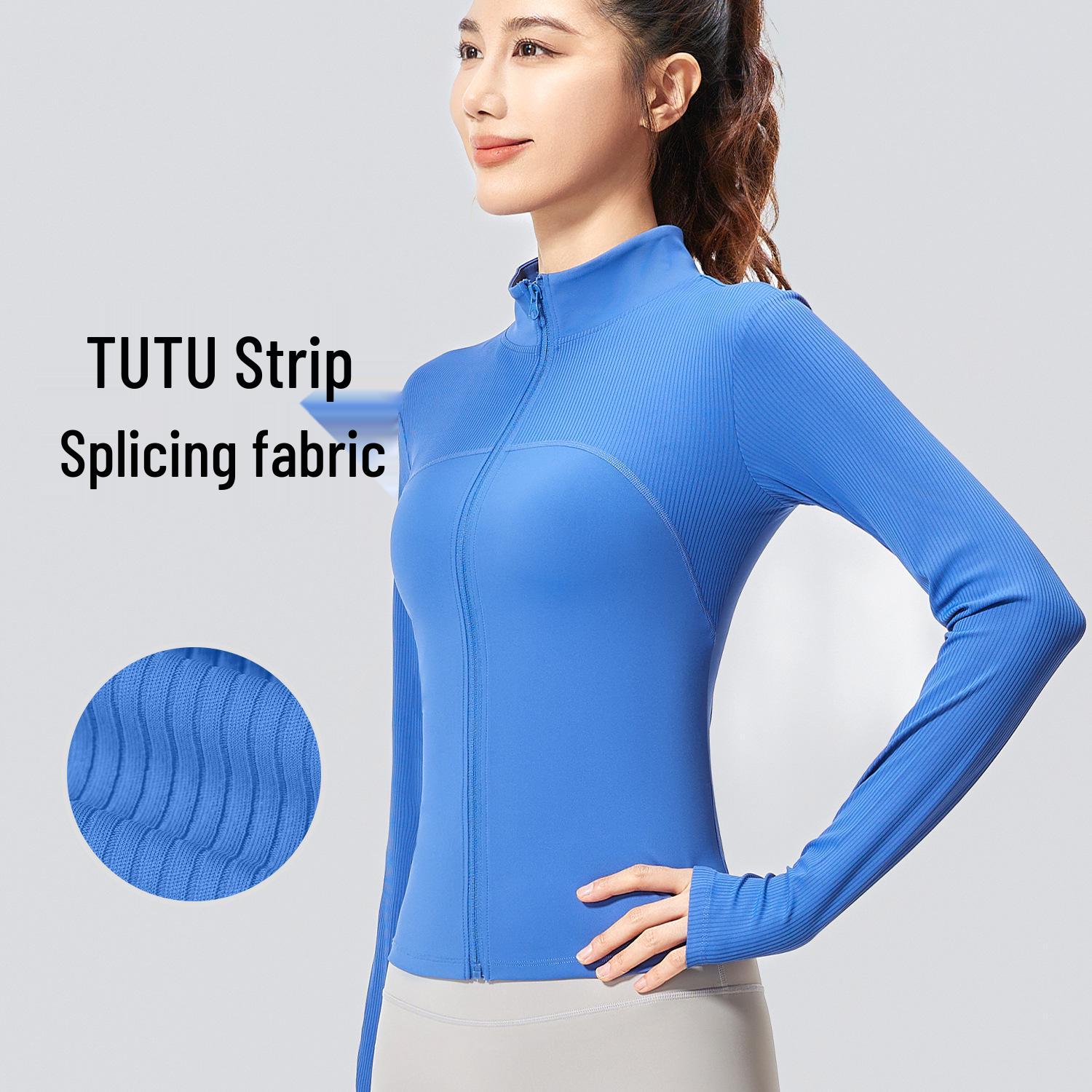 Striped Sport Stand-Up Collar Jacket: Outdoor Running Long Sleeve Slimming Zipper Yoga Top Medium
Striped Sport Stand-Up Collar Jacket: Outdoor Running Long Sleeve Slimming Zipper Yoga Top Medium