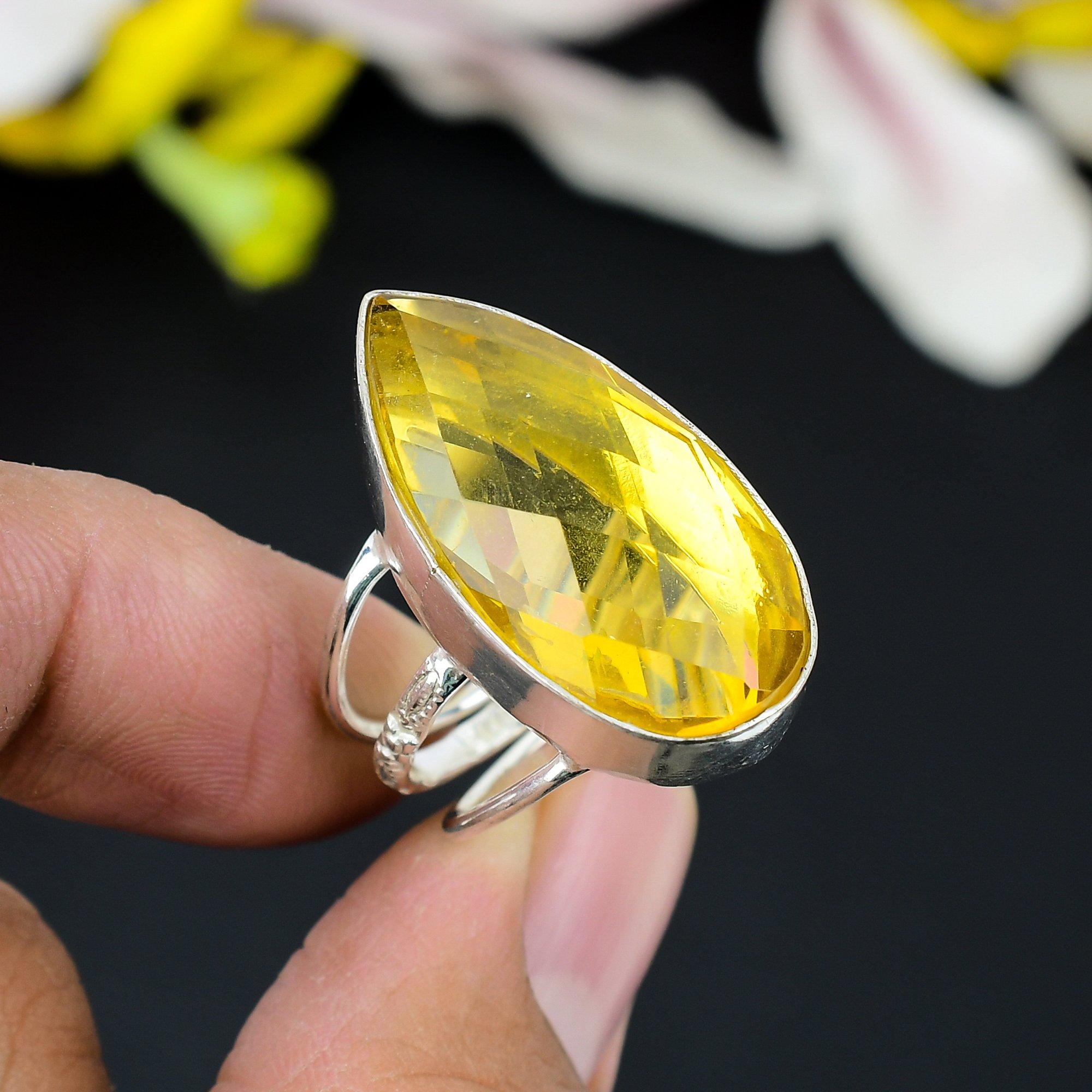 Citrine Gemstone Handmade 925 Sterling Silver Jewelry Ring Size 7 KG-338
Citrine Gemstone Handmade 925 Sterling Silver Jewelry Ring Size 7 KG-338