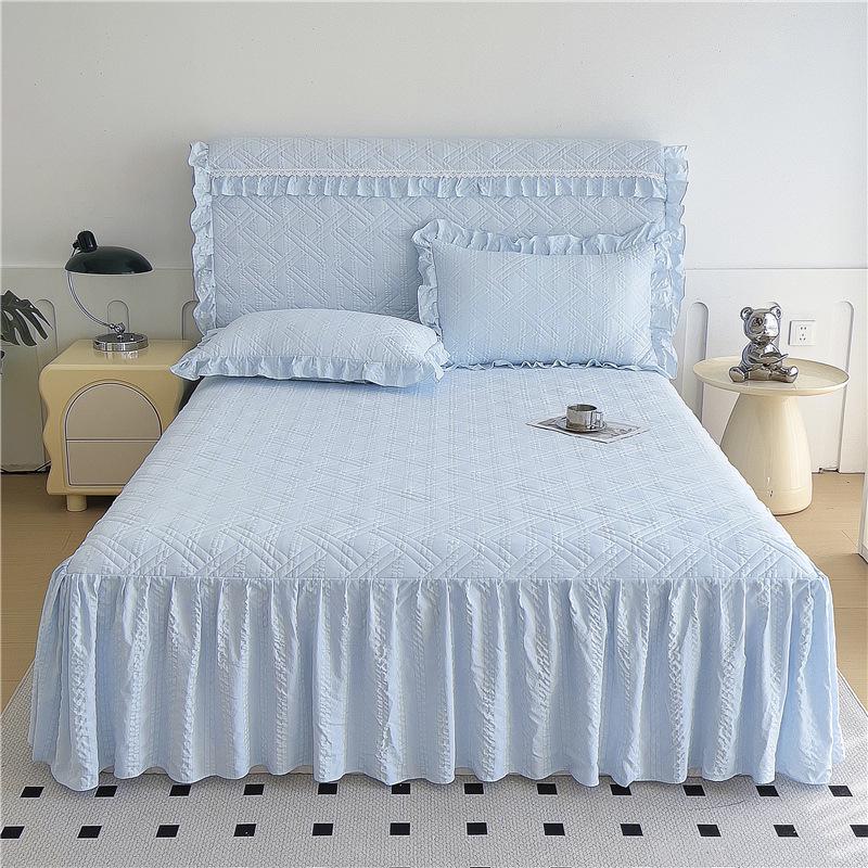 2025 Princess Lace Quilted Bedspread Set: Single Bed, Skirt, & Headboard Cover - Washed Cotton Pair of Pillowcases
2025 Princess Lace Quilted Bedspread Set: Single Bed, Skirt, & Headboard Cover - Washed Cotton Pair of Pillowcases