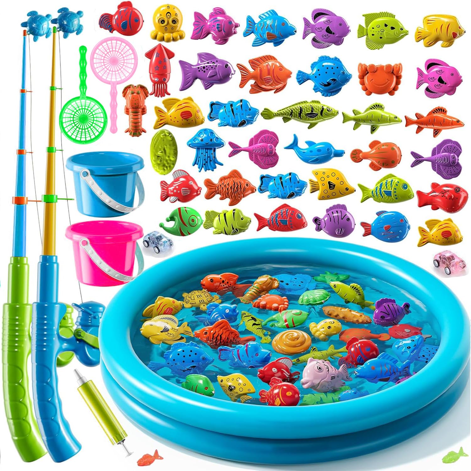 Водные игры рыбалка выдвижная магнитная рыбалка 2 ведра для рыбалки для 4 развивающие для дома и популярные для мальчиков и летние подарочные игрушки, игры, ванна,
Водные игры рыбалка выдвижная магнитная рыбалка 2 ведра для рыбалки для 4 развивающие для дома и популярные для мальчиков и летние подарочные игрушки, игры, ванна,