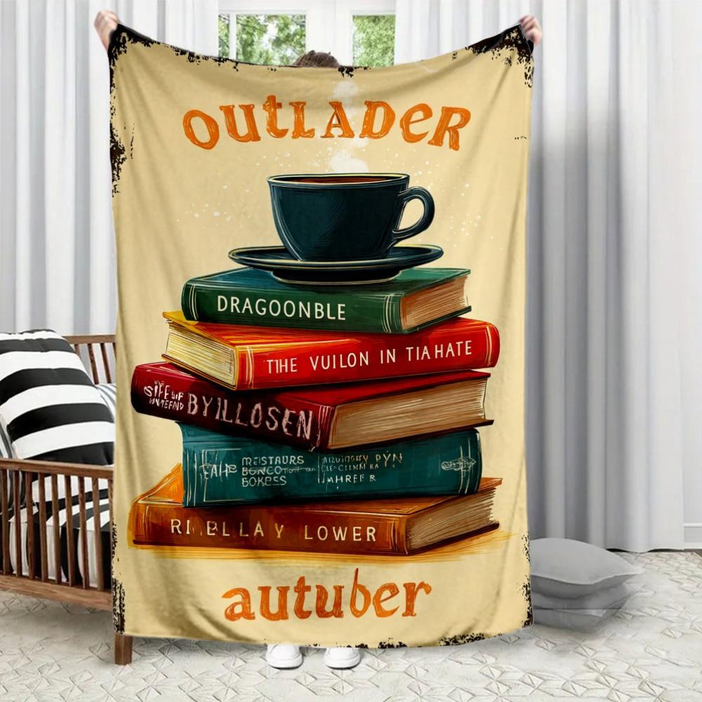 Retro books and coffee theme Flannel printed blanket suitable for all seasons suitable for living room office sofa and travel 75x100cm
Retro books and coffee theme Flannel printed blanket suitable for all seasons suitable for living room office sofa and travel 75x100cm