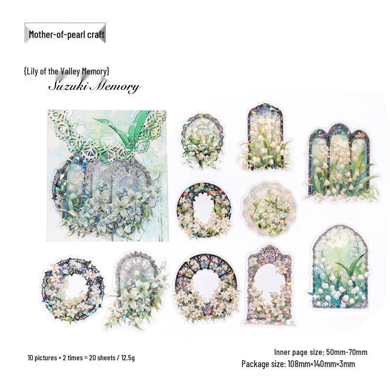 Momo Ice Crystal White Ink Sticker Pack: Lace Dream Retro Flower Window Decor
Momo Ice Crystal White Ink Sticker Pack: Lace Dream Retro Flower Window Decor