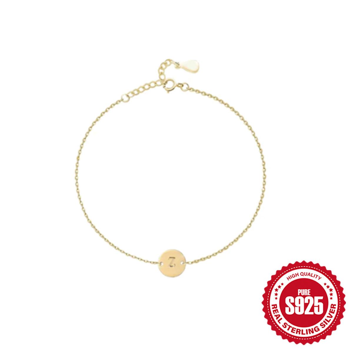 Стильный и простой браслет из стерлингового серебра S925 с круглой надписью бренда из 26 букв для ежедневного ношения, женский подарок на день рождения 925 Silver
Стильный и простой браслет из стерлингового серебра S925 с круглой надписью бренда из 26 букв для ежедневного ношения, женский подарок на день рождения 925 Silver