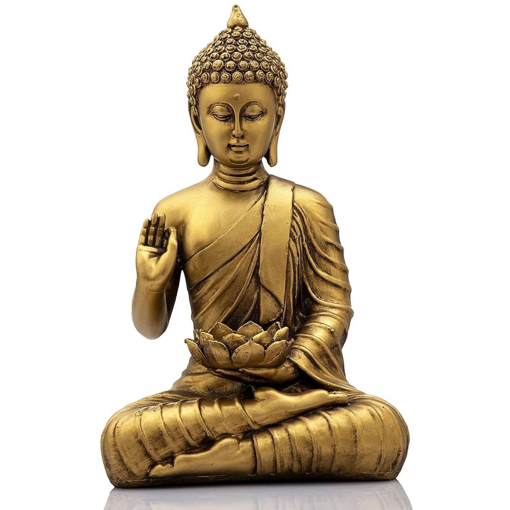Медитирующий сидящий Будда статуэтка идол домашний декор гостиная подарки декоративная статуэтка - 27 см (Смола, Золото)
Медитирующий сидящий Будда статуэтка идол домашний декор гостиная подарки декоративная статуэтка - 27 см (Смола, Золото)