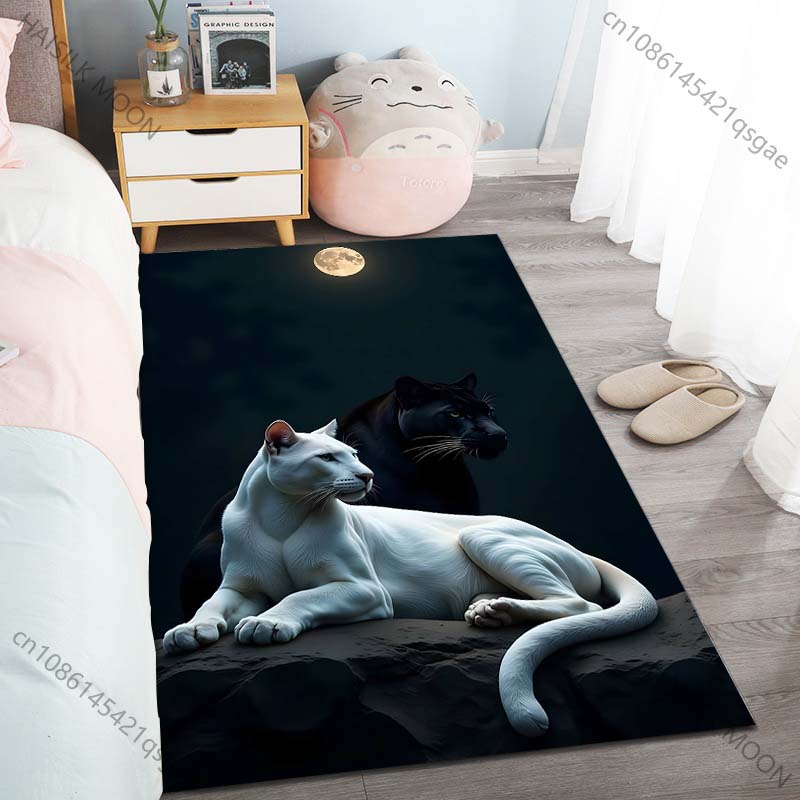 1PC White and Black Panthers Under Moon Carpet for Living Room Bedroom Sofa Home Decor Rus Non-slip Floor Mat Luxury Gift 40cm x 60cm
1PC White and Black Panthers Under Moon Carpet for Living Room Bedroom Sofa Home Decor Rus Non-slip Floor Mat Luxury Gift 40cm x 60cm