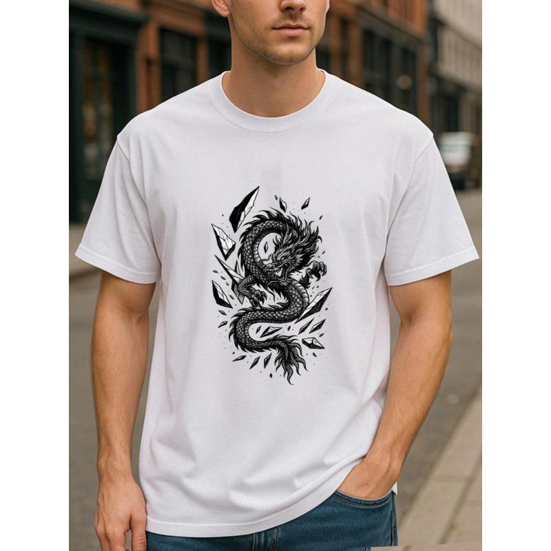 European sizes Breaks the White Dragon Totem Men S Print Short-Sleeved Shirt | Regular Fit, Sweat-Absorbing and Quick-Drying 4XL білий
European sizes Breaks the White Dragon Totem Men S Print Short-Sleeved Shirt | Regular Fit, Sweat-Absorbing and Quick-Drying 4XL білий