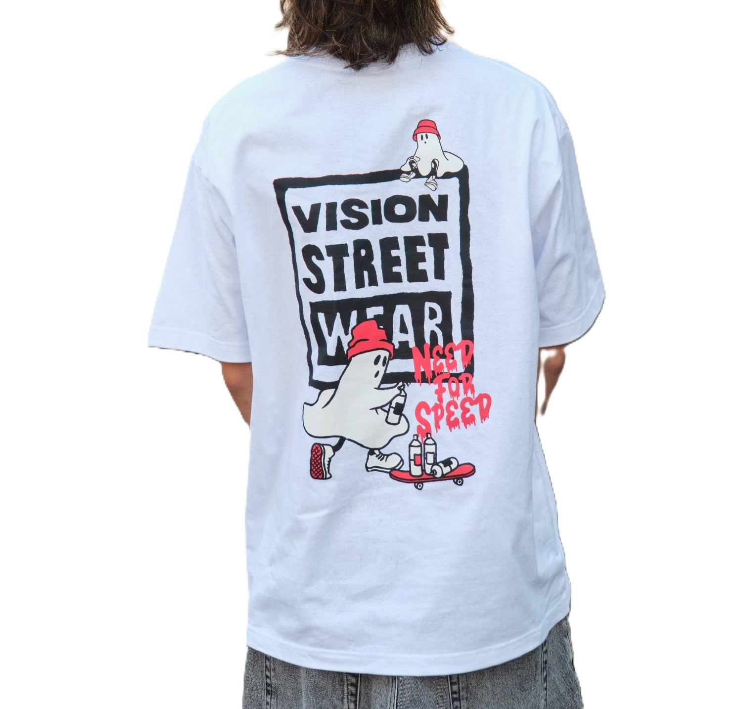 WEGO Short Sleeve with VISION Box Logo and Ghost Skater Size Summer Clothing Men s Custom-Made T-Shirt Logo, M, White, белый
WEGO Short Sleeve with VISION Box Logo and Ghost Skater Size Summer Clothing Men s Custom-Made T-Shirt Logo, M, White, белый