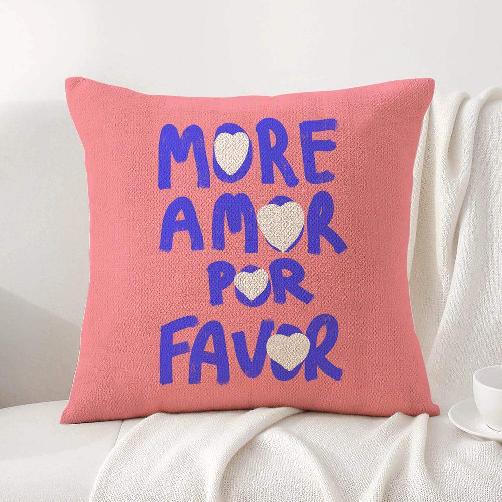 Colorful Maximalist More Amor Cushion Cover Natural Linen Organic Fabric DoubleSided Printing Sofa Home Decor Breathable 30x30cm
Colorful Maximalist More Amor Cushion Cover Natural Linen Organic Fabric DoubleSided Printing Sofa Home Decor Breathable 30x30cm