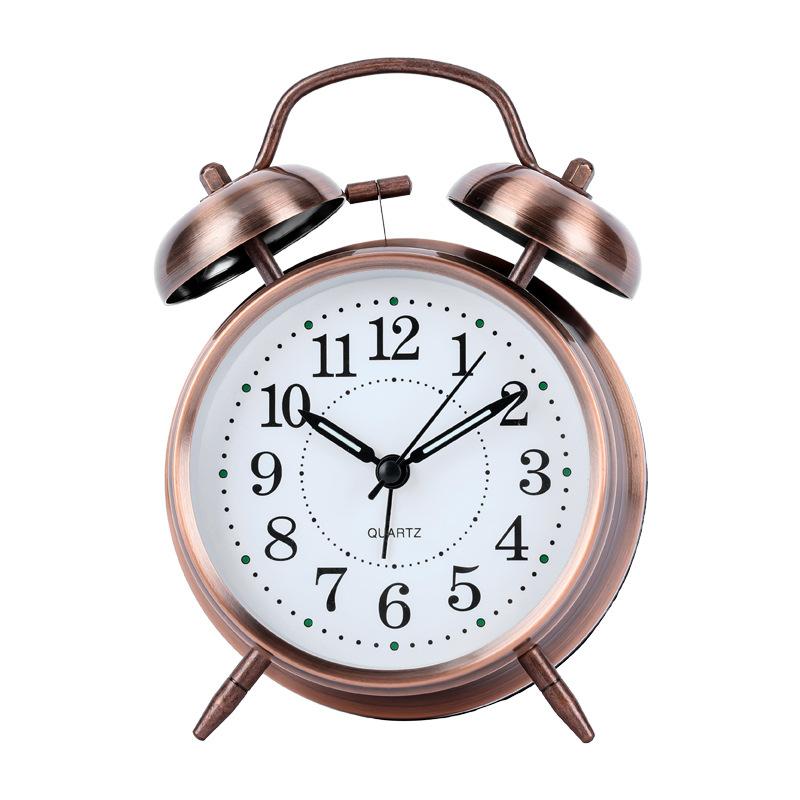 Powerful bronze metal ringing alarm clock retro super loud luminous mute sweeping seconds bedroom clock 4 inch
Powerful bronze metal ringing alarm clock retro super loud luminous mute sweeping seconds bedroom clock 4 inch