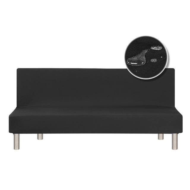 Водонепроницаемый чехол для дивана-кровати без подлокотника, эластичный плотный чехол, чехлы для диванов, эластичные гибкие чехлы, диван для банкетного отеля S Size чёрный