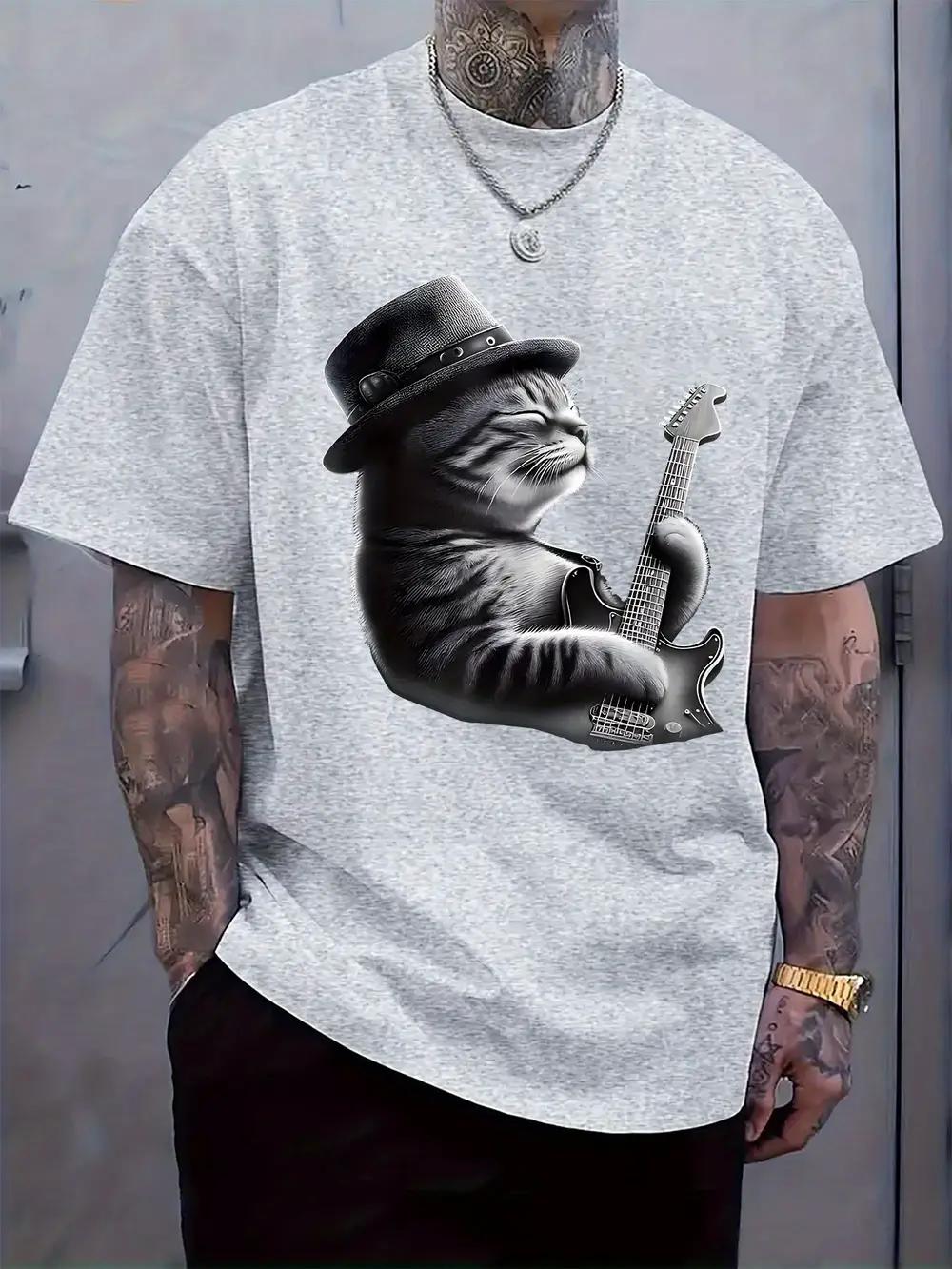 Rocking Cute Cat Playing Print Round Neck Short Sleeve T-shirt XXL
Rocking Cute Cat Playing Print Round Neck Short Sleeve T-shirt XXL