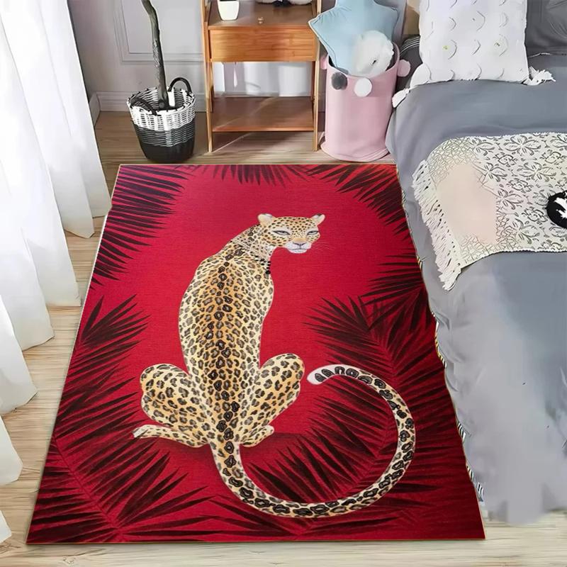 Leopard Print Rug 2D Tropical Palm Leaf Design Red Carpet for Living Room Large Size Bedroom Floor Mat Luxury Home Decor 40X60CM
Leopard Print Rug 2D Tropical Palm Leaf Design Red Carpet for Living Room Large Size Bedroom Floor Mat Luxury Home Decor 40X60CM