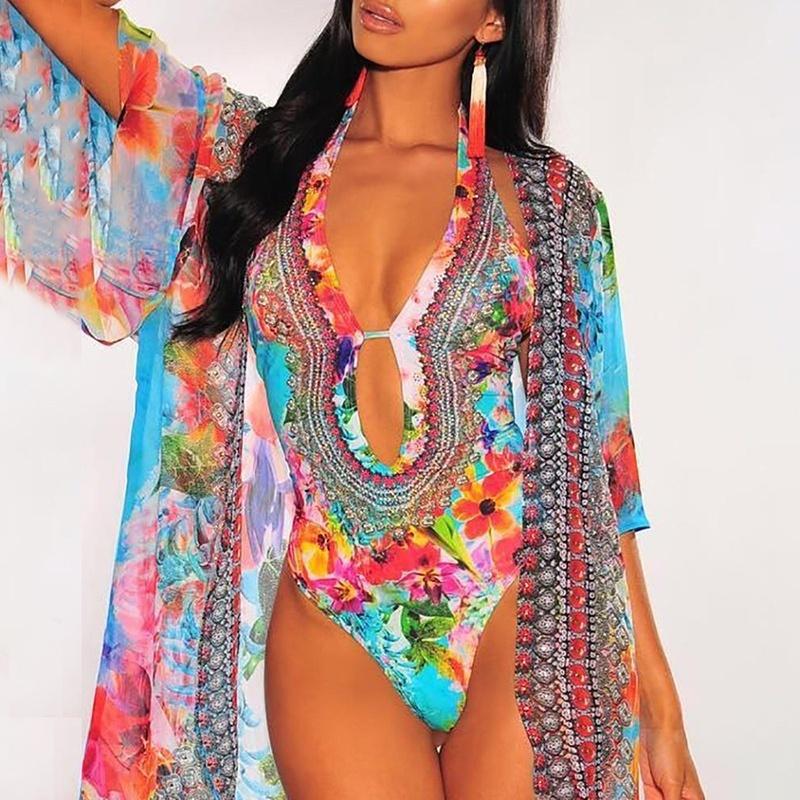 2 шт./комплект летняя женская пляжная одежда сексуальный цветочный принт халтер цельный купальник и накидка комплекты S синий
2 шт./комплект летняя женская пляжная одежда сексуальный цветочный принт халтер цельный купальник и накидка комплекты S синий