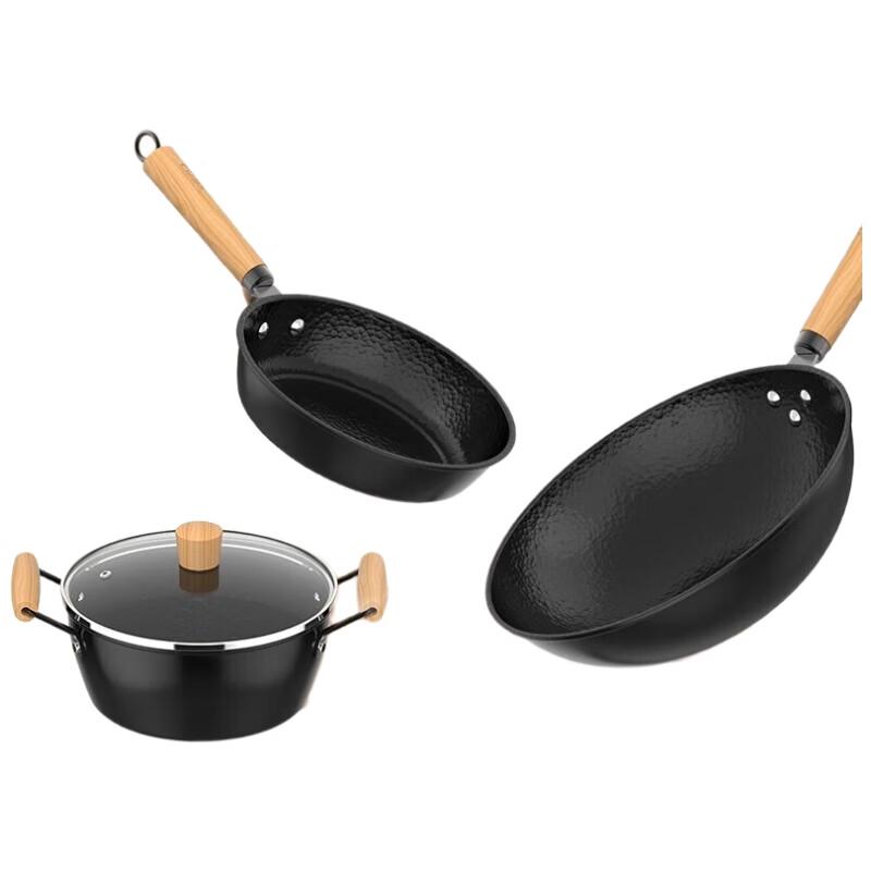 Aishida True Iron Uncoated 3-Piece Cookware Set
Aishida True Iron Uncoated 3-Piece Cookware Set