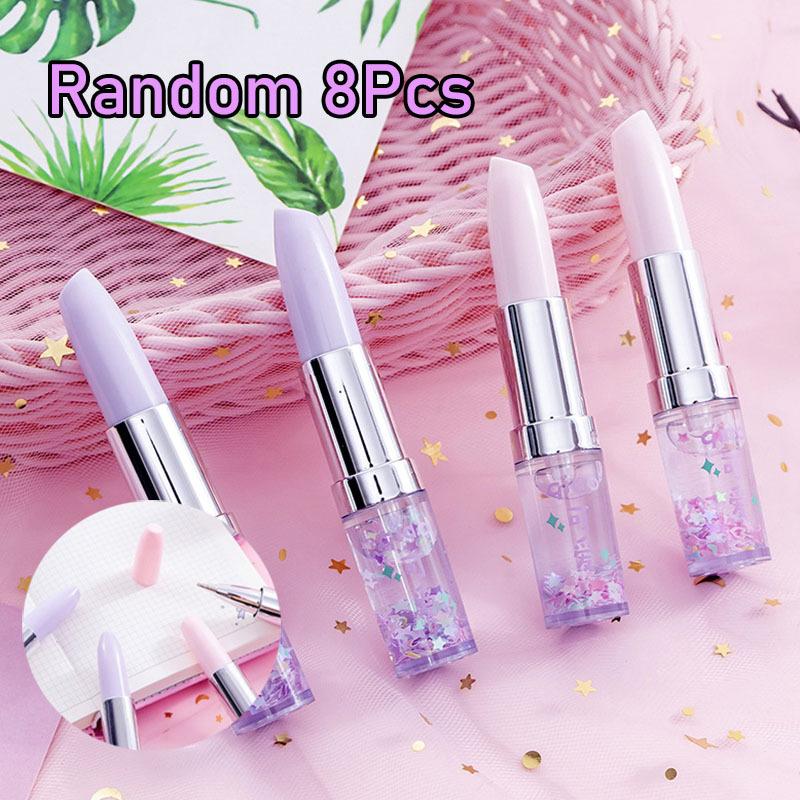 8Pcs Lipstick Shape Neutral Pen Creative Pen Quicksand Writing Pen 0.5mm Black Ballpoint Pen School Supply Gift Present Random style 8Pcs
8Pcs Lipstick Shape Neutral Pen Creative Pen Quicksand Writing Pen 0.5mm Black Ballpoint Pen School Supply Gift Present Random style 8Pcs
