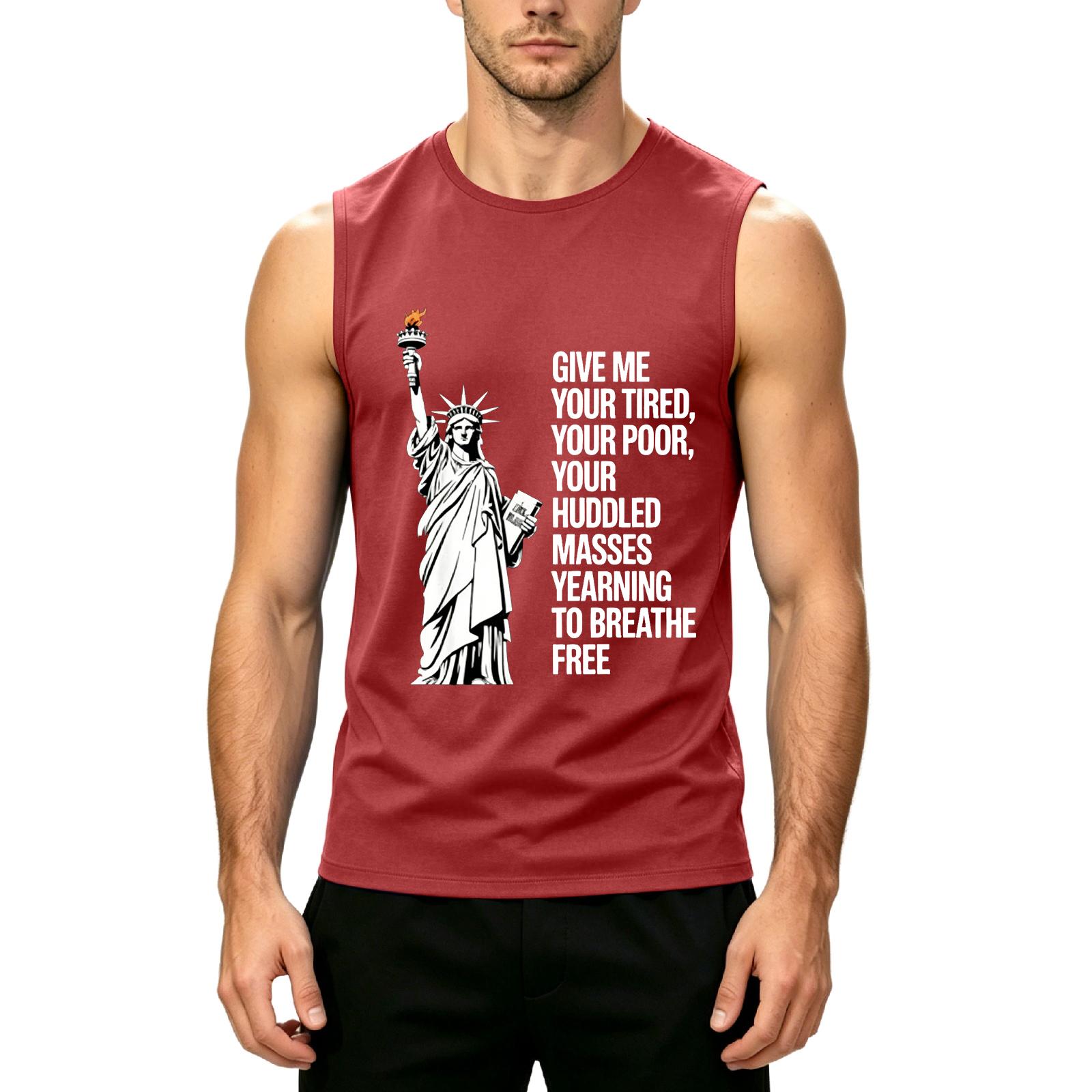 Men’s Sleeveless Tank Top with Statue of and Labor Day Print Casual Crew Neck Relaxed Fit Soft Material XL червоний
Men’s Sleeveless Tank Top with Statue of and Labor Day Print Casual Crew Neck Relaxed Fit Soft Material XL червоний