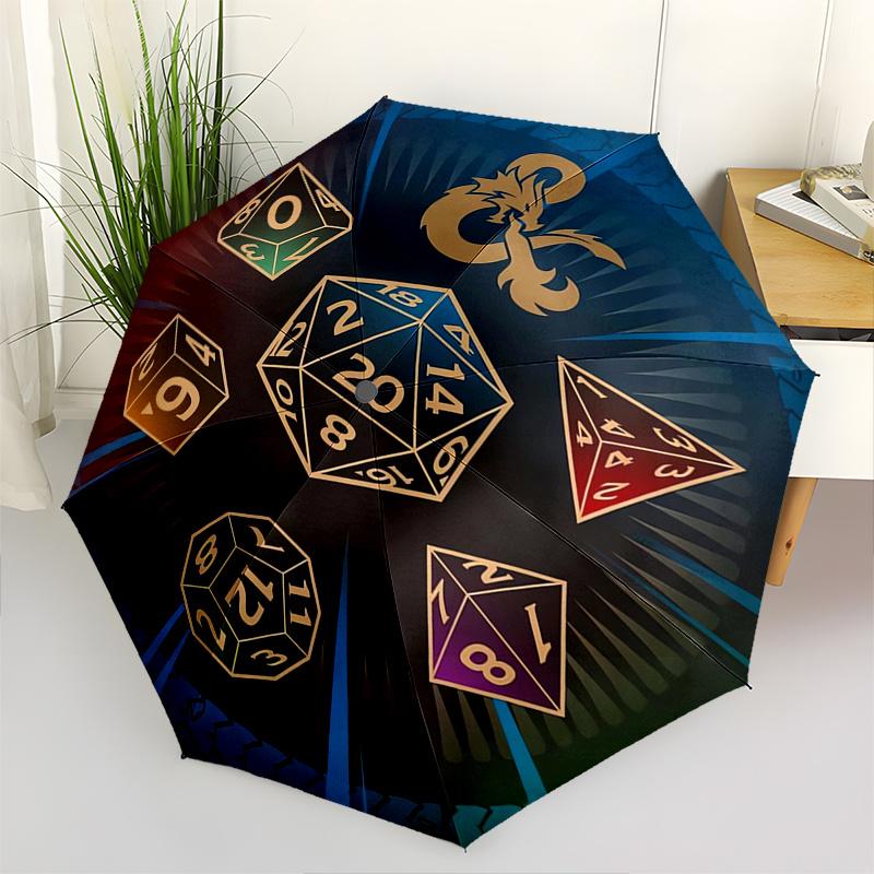 Dungeons and Dragons Automatic Folding Umbrella 8 Ribs, Durable Iron Frame, Bright Color Pattern Compact Travel Umbrella, Suitable for Outd
Dungeons and Dragons Automatic Folding Umbrella 8 Ribs, Durable Iron Frame, Bright Color Pattern Compact Travel Umbrella, Suitable for Outd