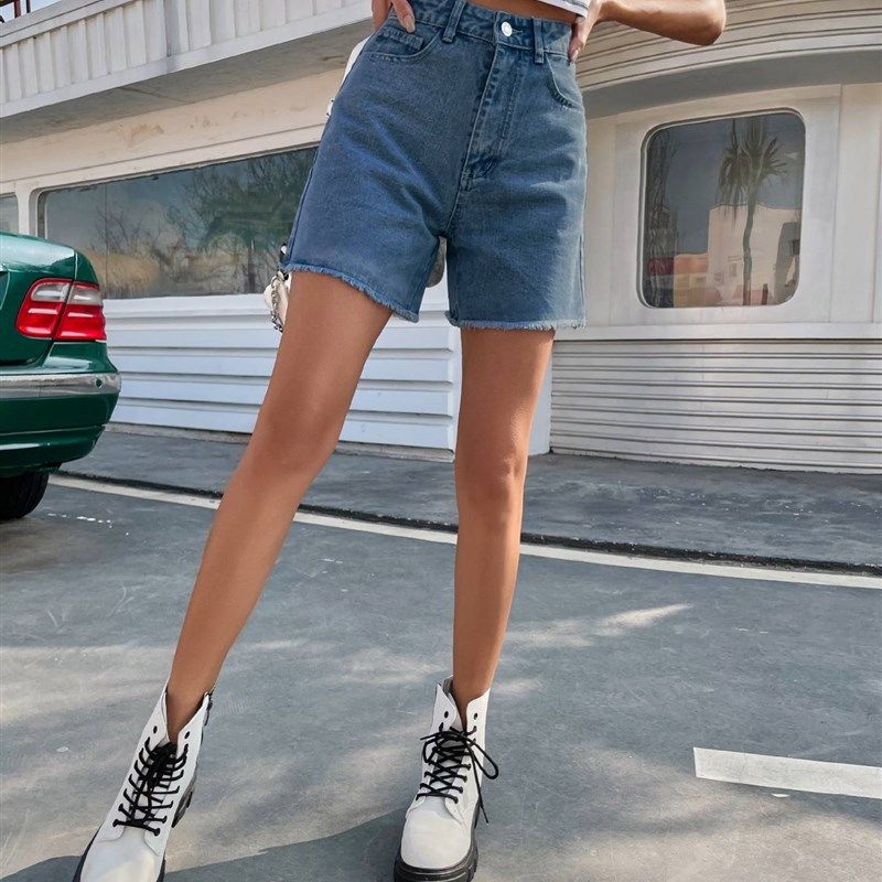Loose Casual Female Denim Shorts High Waist Loose Slim Pants Dark Blue M
Loose Casual Female Denim Shorts High Waist Loose Slim Pants Dark Blue M