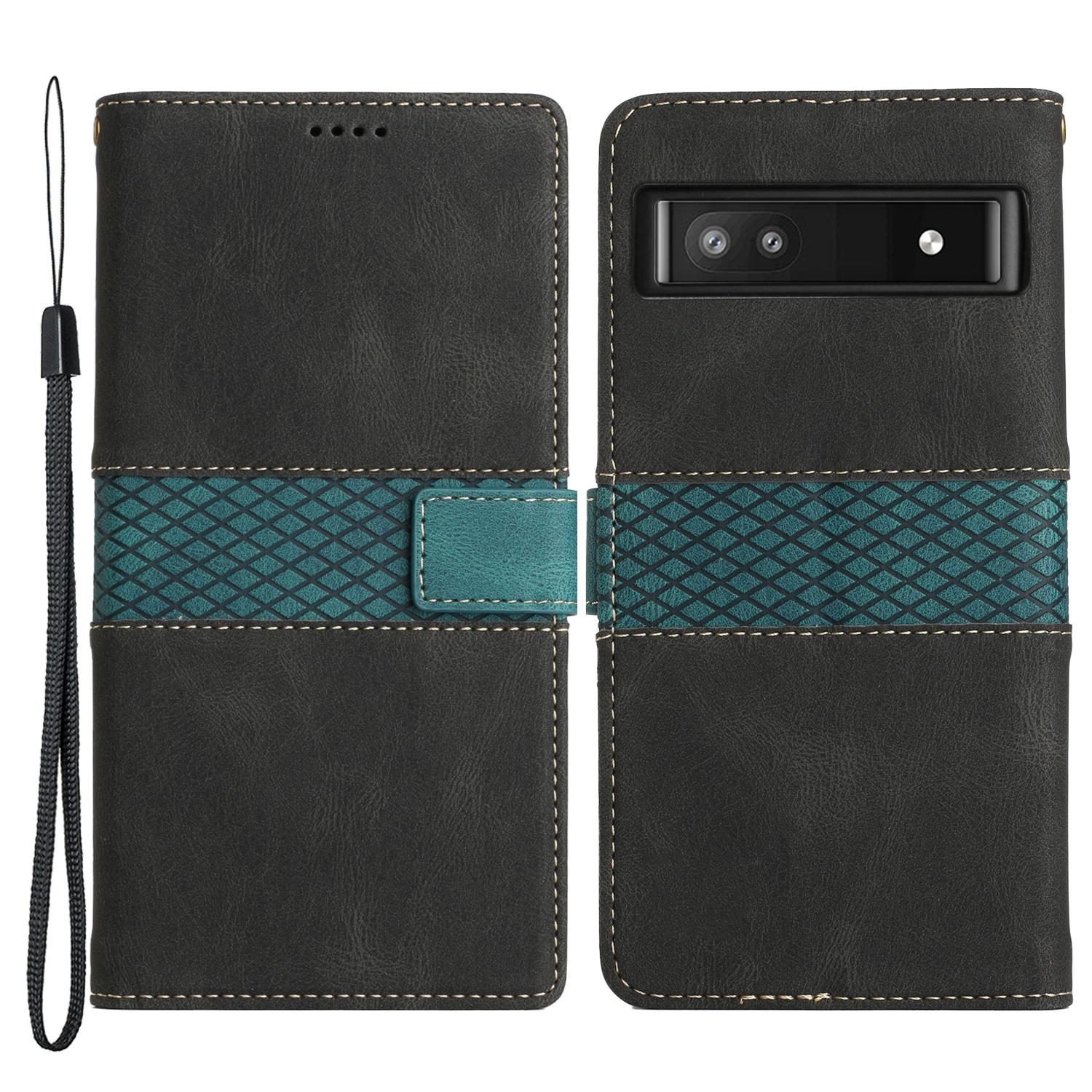 Grid Splicing PU Leather Phone Case for Google Pixel 7a,Stand Wallet Phone Case with Strap Black
Grid Splicing PU Leather Phone Case for Google Pixel 7a,Stand Wallet Phone Case with Strap Black