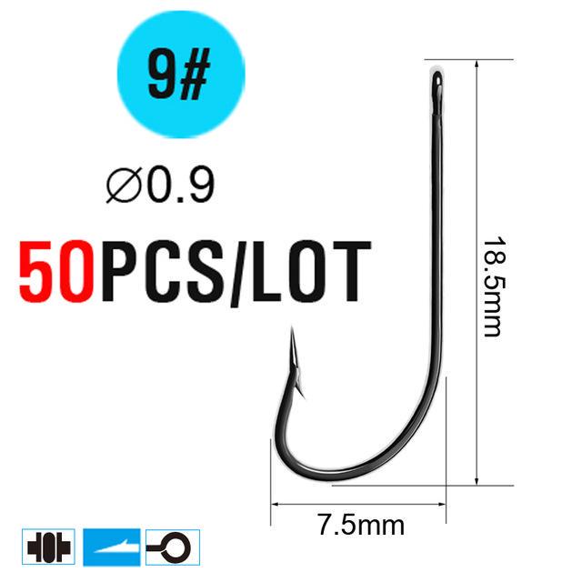 50 штук. Крючок рыболовный с высокоуглеродной кованой стали #9
50 штук. Крючок рыболовный с высокоуглеродной кованой стали #9