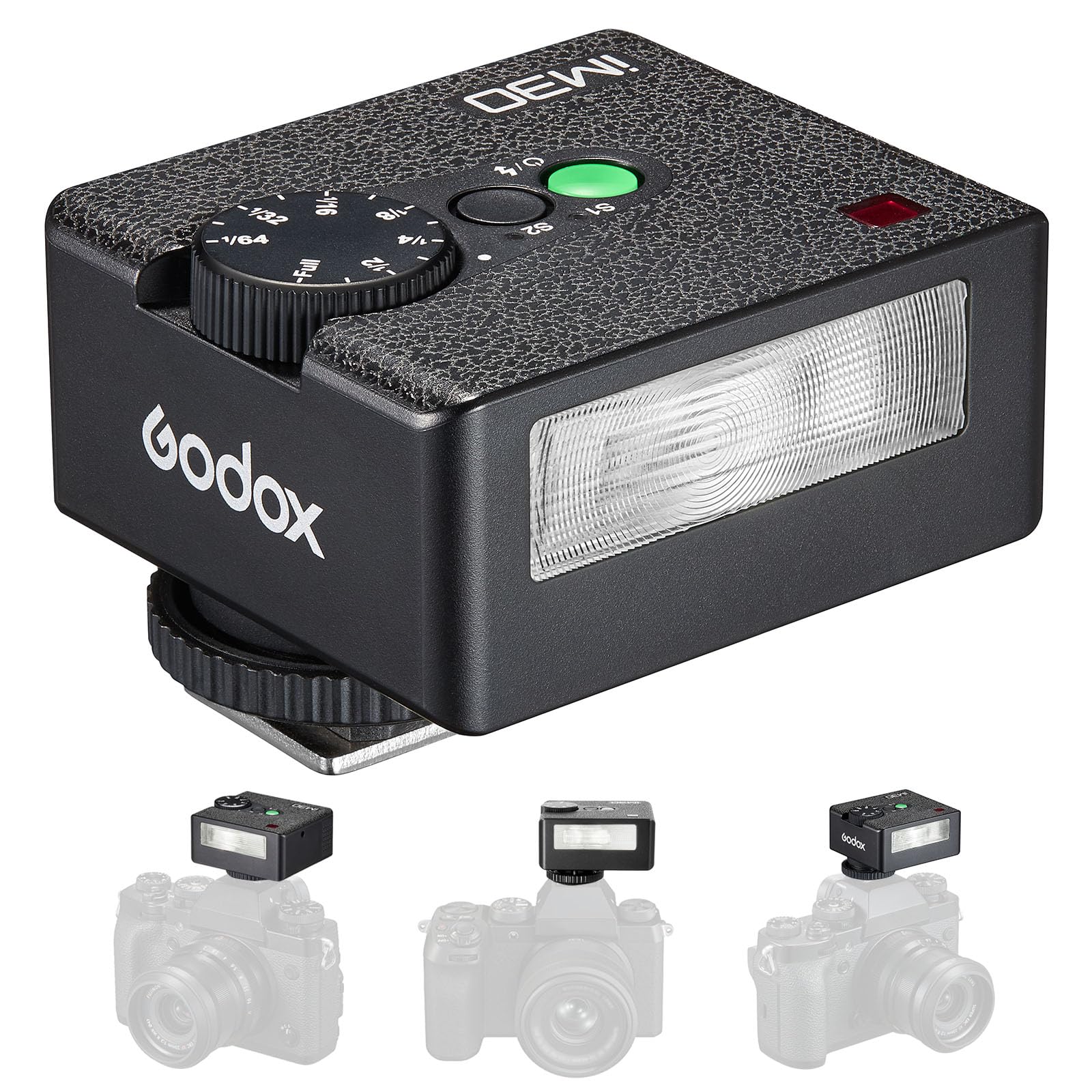 Посібник спалаху камери Godox iM30 GN15 7 рівнів регулювання потужності Оптичний контроль Універсальний гарячий башмак Сумісний із камерами 6500K±200K S1/S2
Посібник спалаху камери Godox iM30 GN15 7 рівнів регулювання потужності Оптичний контроль Універсальний гарячий башмак Сумісний із камерами 6500K±200K S1/S2