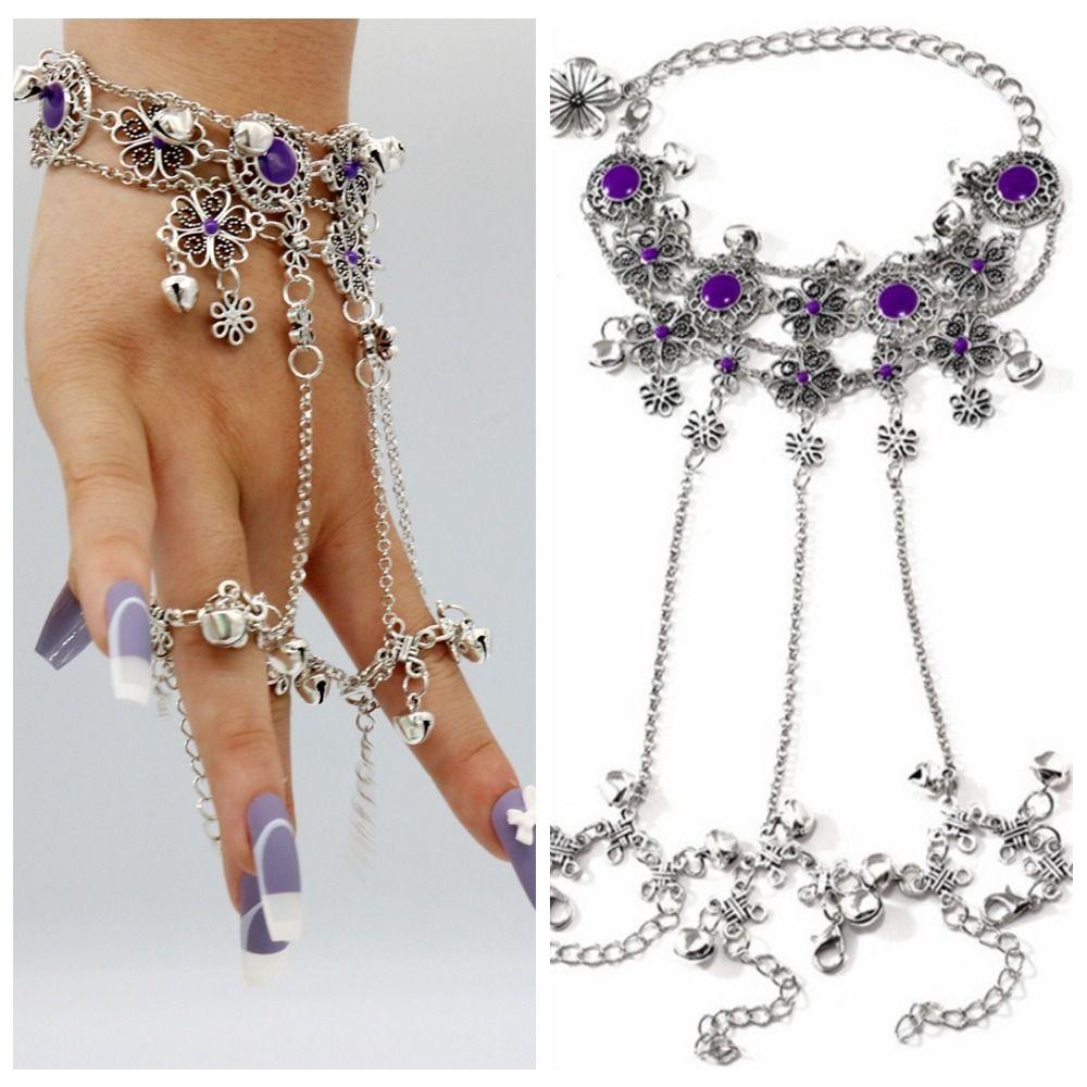 Flower Bell Bracelet Silver Color Hand Chain Retro Vintage Bracelet Ladies срібний
Flower Bell Bracelet Silver Color Hand Chain Retro Vintage Bracelet Ladies срібний