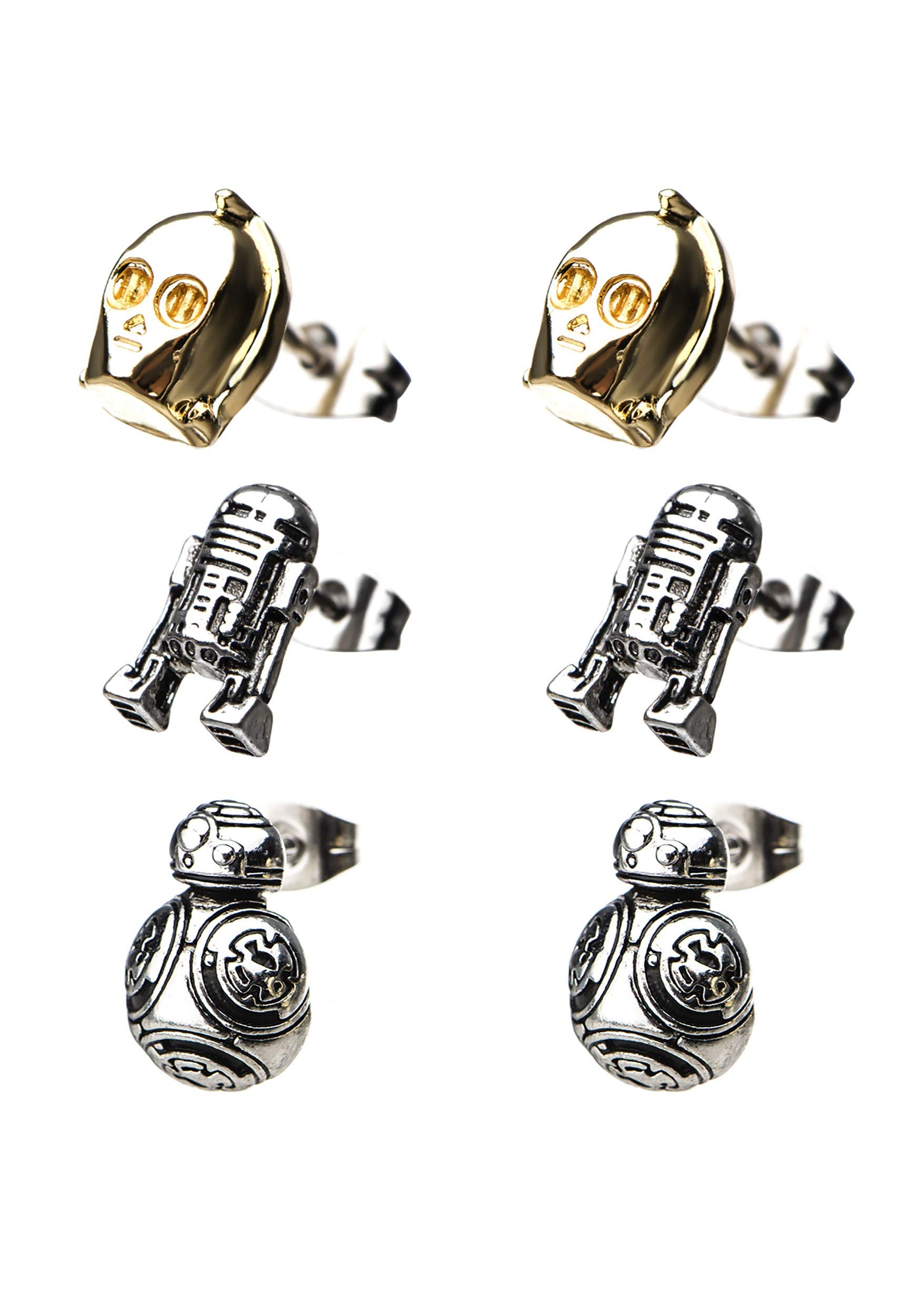 STAR WARS Jewelry Unisex Adult Episode 8 and Stud Earring One Size BB-8, C-3PO R2-D2 Set, Gold/Silver,
STAR WARS Jewelry Unisex Adult Episode 8 and Stud Earring One Size BB-8, C-3PO R2-D2 Set, Gold/Silver,