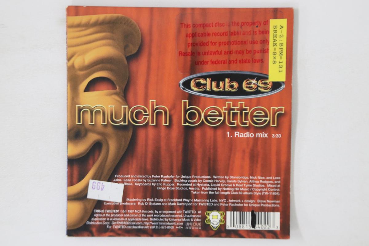 CD CLUB 69 - Much Better / Drama TWDM55333 TWISTED AMERICA 1997 US Dance & Electronica Used
CD CLUB 69 - Much Better / Drama TWDM55333 TWISTED AMERICA 1997 US Dance & Electronica Used