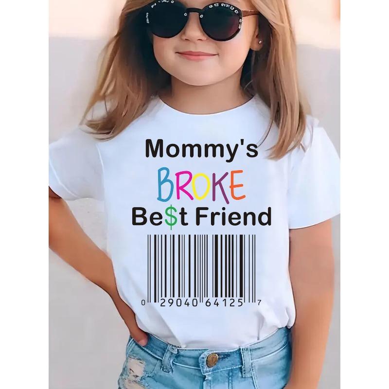 European sizes Summer Fashion Girls Short Sleeve T-Shirt with Mommy s Broke Best Friend Letter Print Casual Versatile Top 98cm белый
European sizes Summer Fashion Girls Short Sleeve T-Shirt with Mommy s Broke Best Friend Letter Print Casual Versatile Top 98cm белый