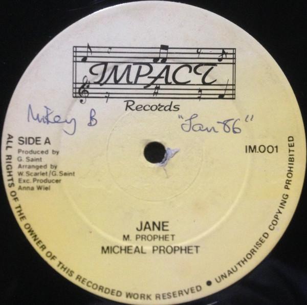 7inch Record MICHAEL PROPHET Jane IM001 Impact Jamaica Reggae Ska Dub Used
7inch Record MICHAEL PROPHET Jane IM001 Impact Jamaica Reggae Ska Dub Used