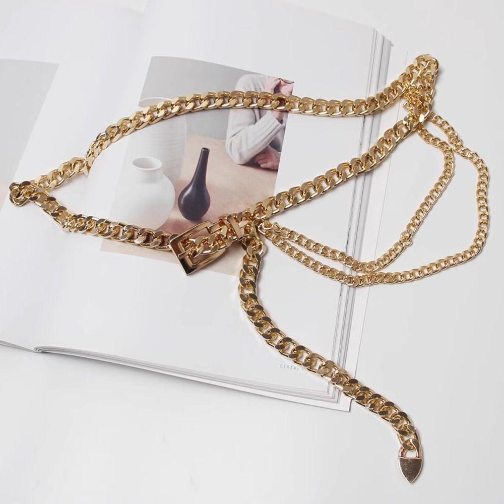 Multi-layer Dress Decor Belt Chain Tassel Metal Chain Waistband Punk Waist Chain Belt Daily
Multi-layer Dress Decor Belt Chain Tassel Metal Chain Waistband Punk Waist Chain Belt Daily