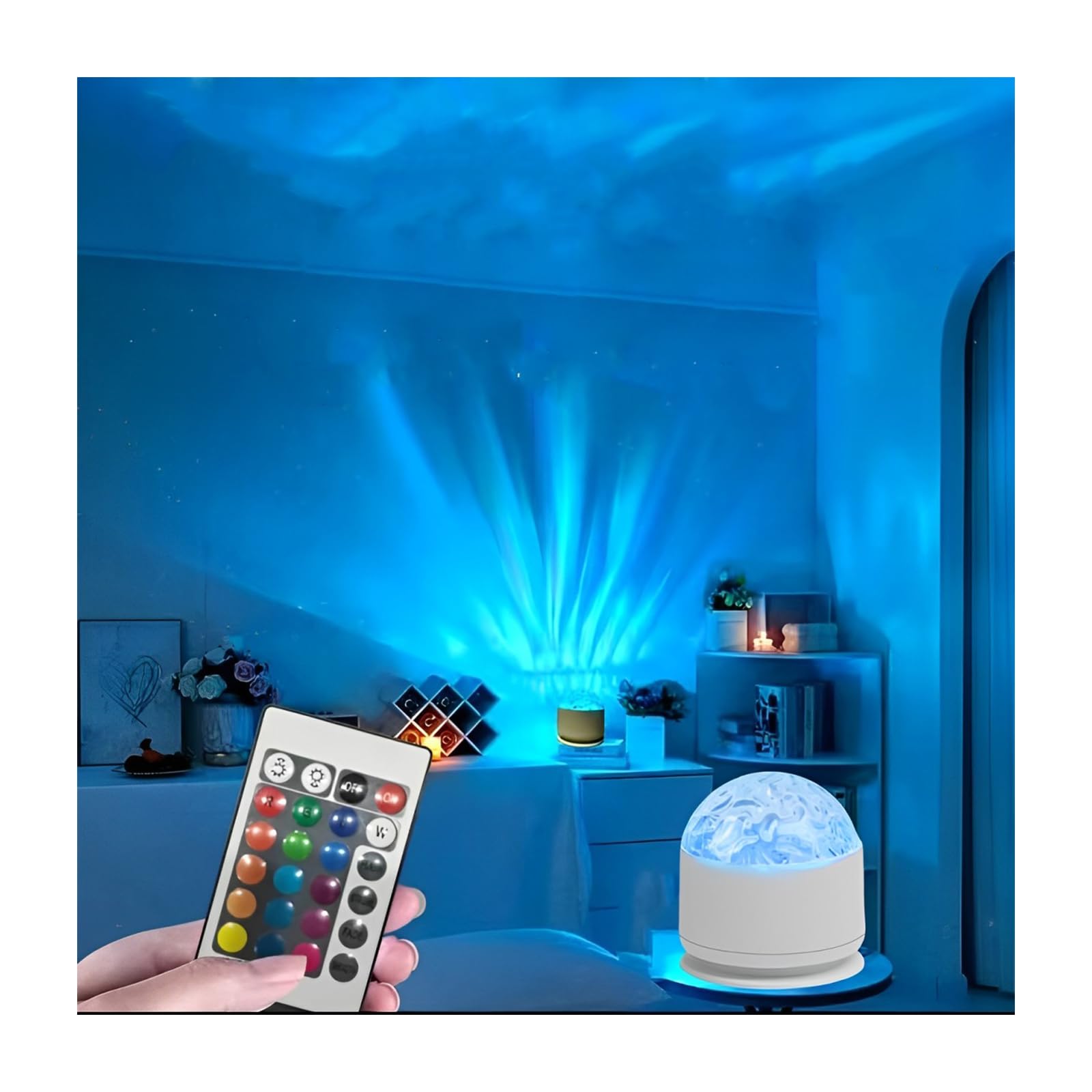 aninako Night Light Aurora Lamp Aurora Light Projector Light Water Surface Light Dynamic Rotation USB Rechargeable Remote Control Included 16 Color білий
aninako Night Light Aurora Lamp Aurora Light Projector Light Water Surface Light Dynamic Rotation USB Rechargeable Remote Control Included 16 Color білий